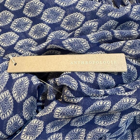 Misa Los Angeles Almaha Blouson Minidress Size S Majorelle Lapis Tile - Picture 15 of 16